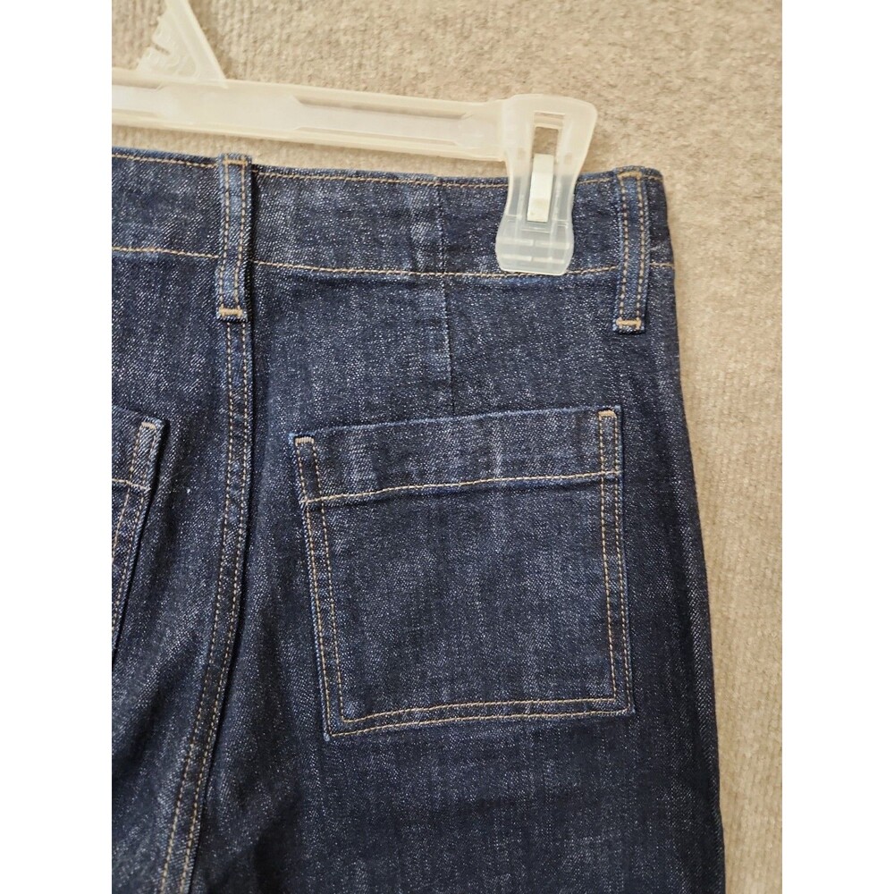 Old Navy Barrel Ankle Jeans Womens 4 Tall Blue Dark Wash High Rise NEW - Picture 8 of 11